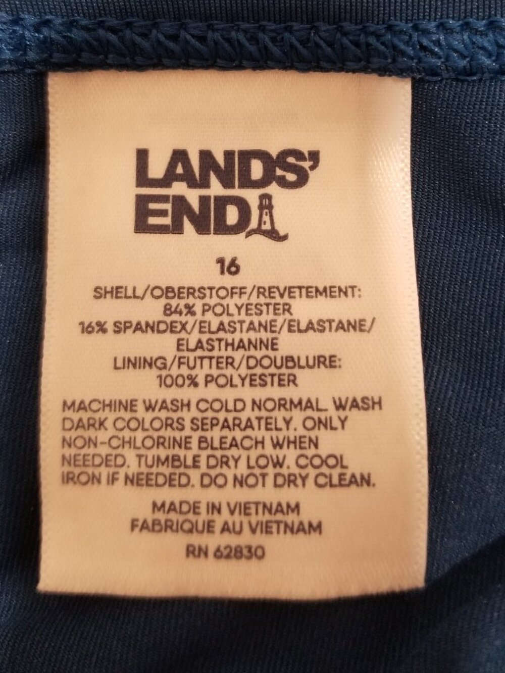 Girls' Lands' End Two-Piece Tankini Set, Size 16, VGUC-EUC - Picture 10 of 14